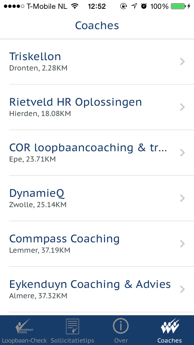 Loopbaan-Check coaches in de buurt